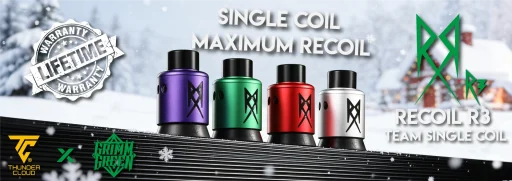 RECOIL R3 Single coil rda Banner for mobile and tablet